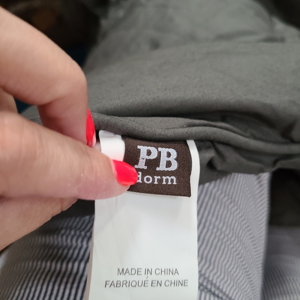 Pottery Barn dorm comforter and down sham